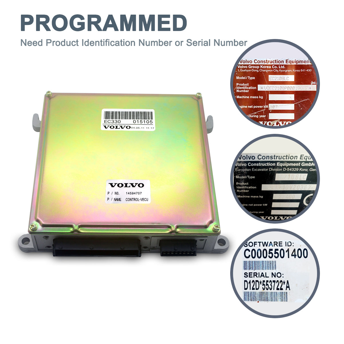 14594708 VOE14594708 VECU Controller with Program for Volvo EC140C EC140D - Image 2