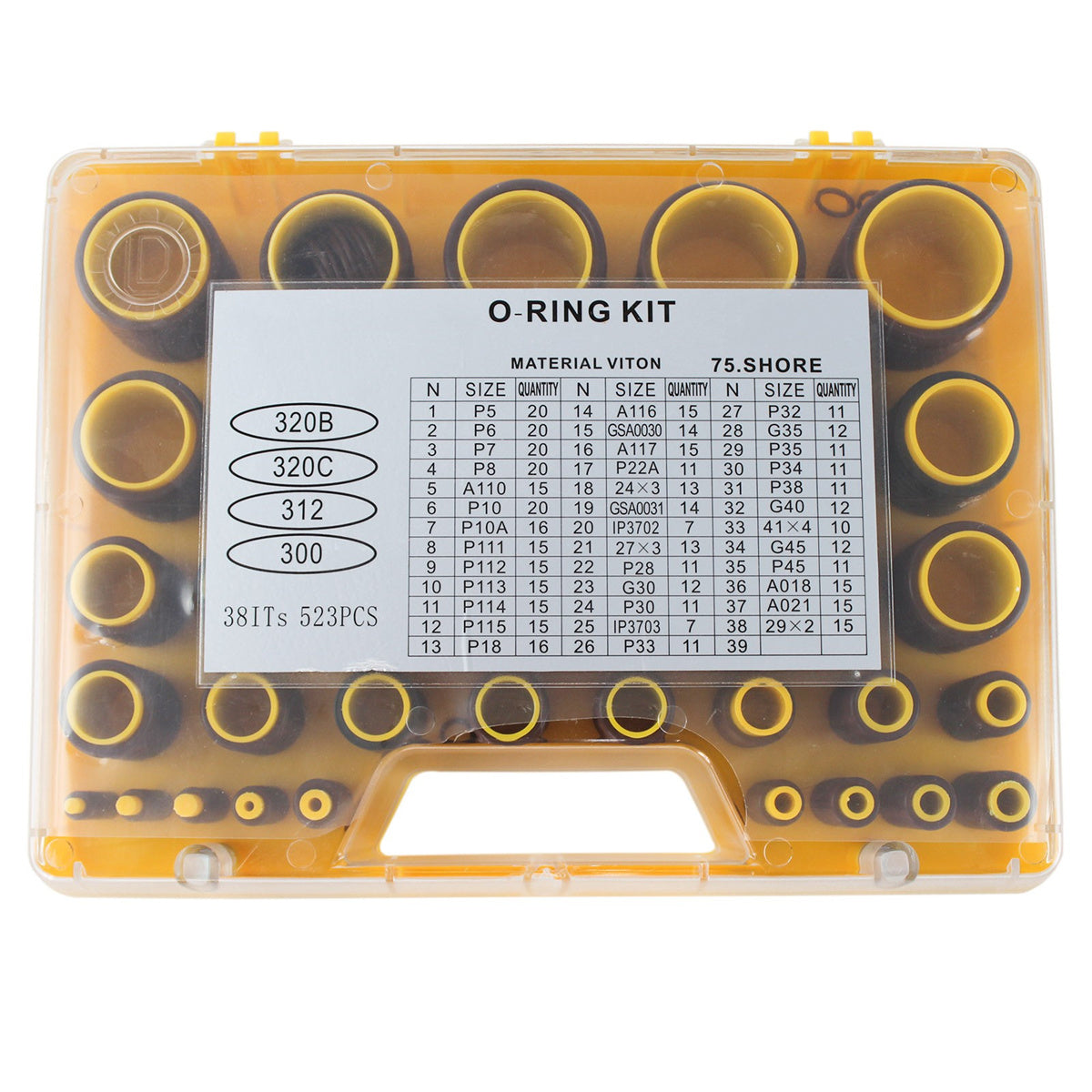 38ITS 523PCS O-Ring Box O-Ring Kit for Caterpillar Excavator E200 E312 - Image 5