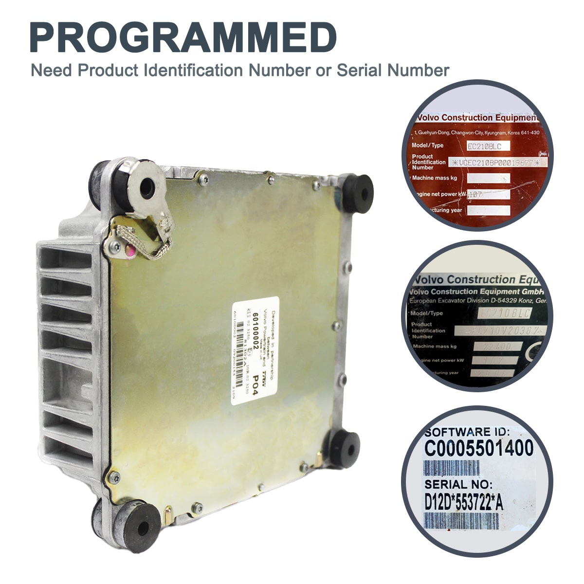 60100002 VOE60100002 20577135 Engine ECU Controller for Volvo Excavators and Graders - Image 3